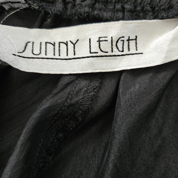 Vintage - Silk "Sunny Leigh" Black Full Midi Skirt - Size M - Picture 4 of 5